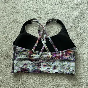 Lululemon Align Energy Sports Bra Abstract Print Strappy Back Women Size 4‎ thumbnail 2