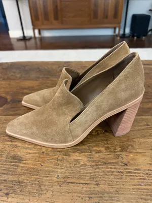 Vince Camuto Tan Suede Wevenly Snip Toe Western 3" Heels Size 8 thumbnail 2