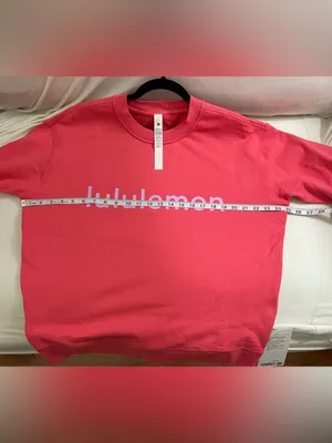 Lululemon Perfectly Oversized Crew Glazed Pink Sweatshirt Wordmark Size 4 thumbnail 7