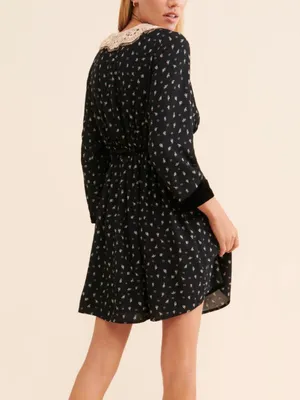 Free People Delfina Mini Dress Coquette Retro CottageCore Whimsical Romantic M thumbnail 2