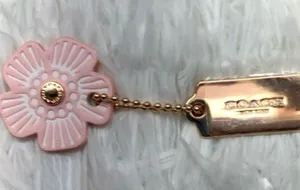 COACH Flower Charm with Mini Hang Tag Bag Charms thumbnail 2