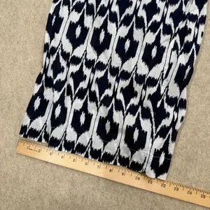 LOFT Beach Jumpsuit Women XL Petite Blue White Ikat Boho Coastal Summer Wide Leg thumbnail 8