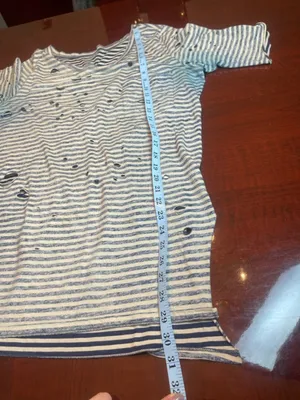Free People We The Free Distressed Striped T-Shirt Medium Grunge Indie Sleaze M thumbnail 6