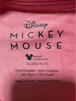 Disney Mickey Mouse Blush Pink XL T-Shirt with Big Retro Vib thumbnail 5