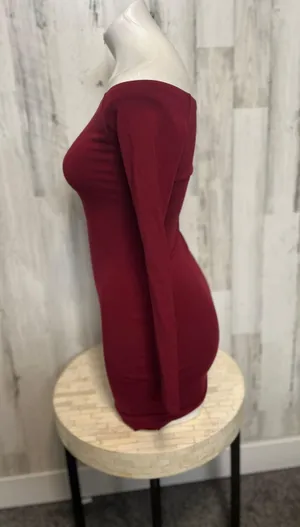 Express Burgundy Dress thumbnail 2
