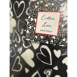 Brighton Endless‎ Love Backpack Black White Heart Print Tom Clancy D30307 NEW thumbnail 5