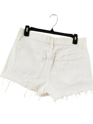Madewell White Frayed Hem Denim Shorts thumbnail 10
