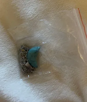 Crystal rock moon pendant necklace thumbnail 1