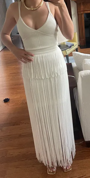 Herve Leger Fringe Dress thumbnail 2