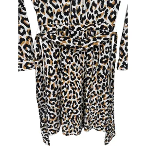 NWT J.Crew Womens Leopard Print Tie Waist‎ Cotton Shirt Dress Long Sleeve Size 0 thumbnail 10