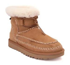 UGG Tan Winter Boots with Cream Fur thumbnail 1