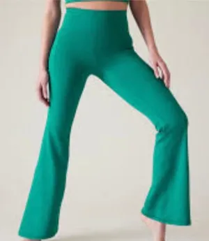 Athleta‎ Salutation Stash Flare Pant Emerald Green Size XS thumbnail 1