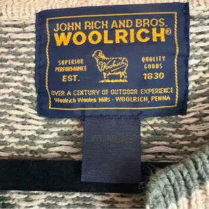 Woolrich Tree Heart Print Sweater S‎ Ramie Cotton Button Cardigan Outdoorsy thumbnail 5