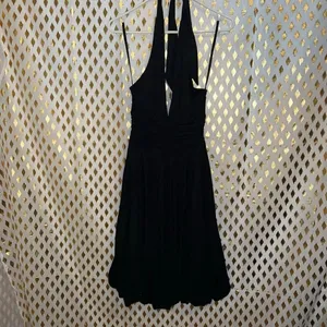 Black CACHE goth stretch halter neck bubble dress size 2 thumbnail 8
