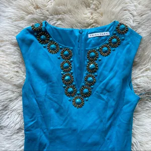 Trina Turk Cerulean knit Dress Embellished thumbnail 2