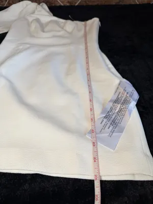 Dress the Population NWOT White One Shoulder Bow Crepe Mini Dress Size S thumbnail 10
