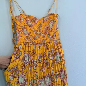Free People Women's Little Of Your Love Jumpsuit in Marigold Combo Size Small thumbnail 8