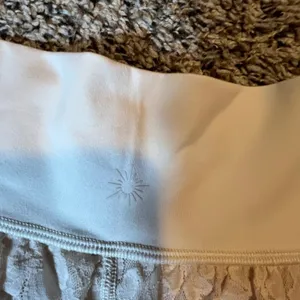 OFFLINE by Aerie Lace Wide Leg Pants Cream High Rise Side‎ Slit NWT Medium thumbnail 12