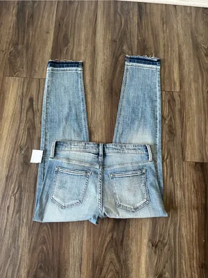 Cosmic Blue Love Jeans Size 27 Fringe Hem‎ NEW thumbnail 4