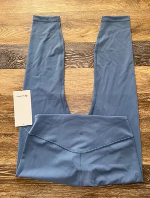 Lululemon Wunder Under SmoothCover High Rise 25” Washed Denim Size 10 NWT thumbnail 1
