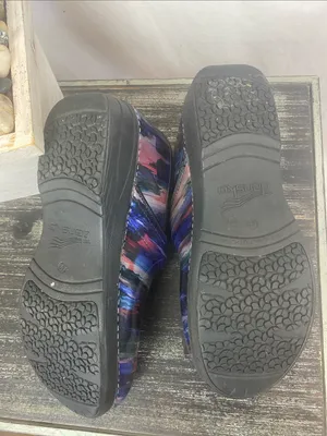 Dansko Black Multi Print Slip On Clog Shoes 42 thumbnail 4