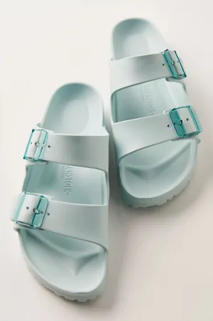 Birkenstock Women's Arizona Stealth Buckle EVA Sandals in Surf Green 39 thumbnail 1