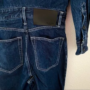 Rag & Bone Willow Denim Wide Leg Jumpsuit One Piece‎ Indigo Size 23 NWT thumbnail 11