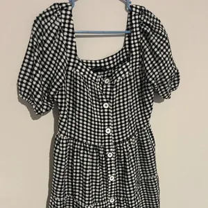 Black Tape_ Womens‎ Gingham Short Sleeve Mini Dress Button Up US M Regular thumbnail 4