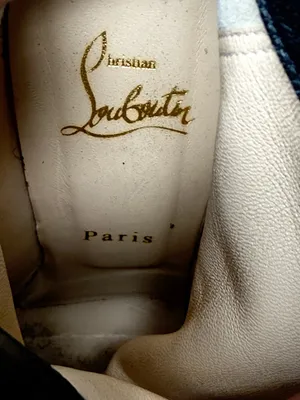 Christian Louboutin Gaetanina Black Leather Suede Almond Toe Ankle Boots Size 40 thumbnail 9