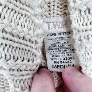 Chunky Cable Knit Cream Fisherman Turtleneck Classic Sweater Rory Gilmore Cozy thumbnail 4
