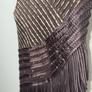 Happyface Women Fringe Flapper Mini‎ Dress Medium Chocolate Brown Asymmetrical thumbnail 3
