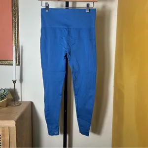 SET Active Sculptflex High Rise‎ Seamless Leggings Crop Gym Yoga Blue Size M thumbnail 5