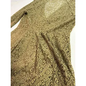 Free People Moonlight Bay Mini Dress Olive Green Sz Small Boho Hippie 70s (f12) thumbnail 6