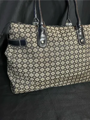 Nine West Women’s Large Black Geometric Tote Handbag thumbnail 2