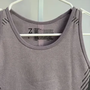 Zella Crop Top Athletic Tank Top Activewear Workout Fitness‎ Mauve Gray S thumbnail 4