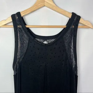 Free People Lace Embossed Polka Dot Asymmetrical Hem Dress S‎ thumbnail 4