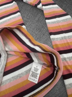 Aeropostale Striped Ribbed Square Neck Top Size S thumbnail 5