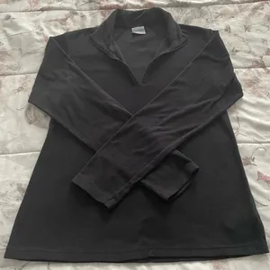 Columbia black fleece 1/4 zip closure logo on the back sweatshirt, size M top thumbnail 12