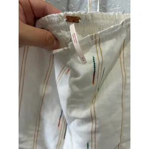 Free People Seratonin Corset Top Shirt Blouse Linen Ivory Combo Boho thumbnail 5
