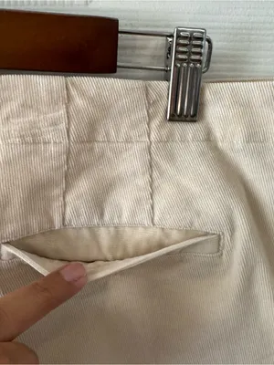 J Jill Corduroy Straight Leg Pants Cream Size 10 Petite thumbnail 6