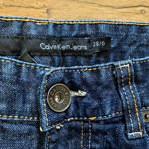 Vintage Inspired Retro Calvin Klein Dark Flare Jeans 6 preppy classic designer thumbnail 3
