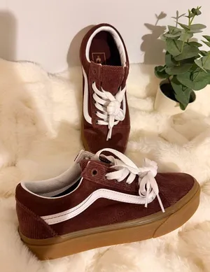 Vans Women’s Sneakers in Brown and White thumbnail 1
