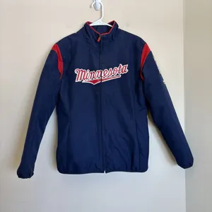 Minnesota Twins Majestic On Field Thermal Full-Zip Jacket‎ Navy Womens Medium thumbnail 2
