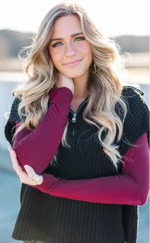 Industry black ribbed half zip sweater vest thumbnail 2