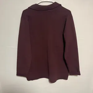 Ann Taylor Deep Burgundy Knit Jacket thumbnail 4