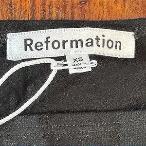 Reformation Jaelynn Knit Dress Black Long Sleeve Mini Boat Neck XS 1314131BLK0XS thumbnail 3