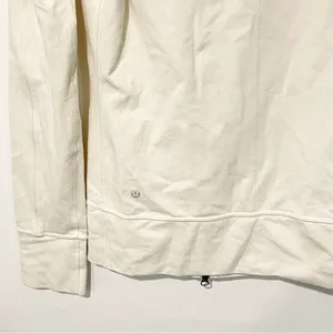 Lululemon Daily Yoga Jacket Polar Cream Collared Athletic Full Zip‎ Size 6 thumbnail 6