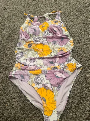 Women's Halter Lace Up Back One Piece Swimsuit Padde... thumbnail 9