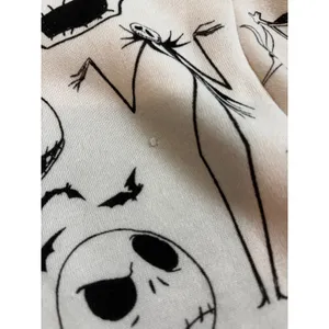 Disney Sweatshirt The Nightmare Before Christmas Cream Jack Skellington NWT Flaw thumbnail 11