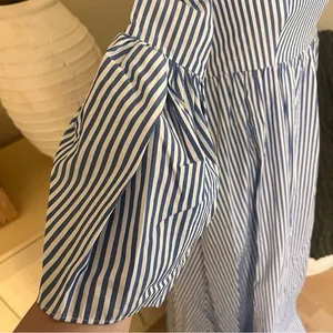 STAUD Blue White Striped Plumeria Long Dress Cottage Cotton‎ Size 00 thumbnail 5